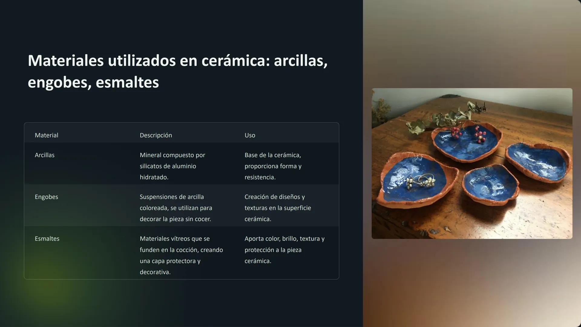 Introducción a la
cerámica y alfarería
La cerámica y la alfarería son artes que implican la creación de objetos
de arcilla, un material natu