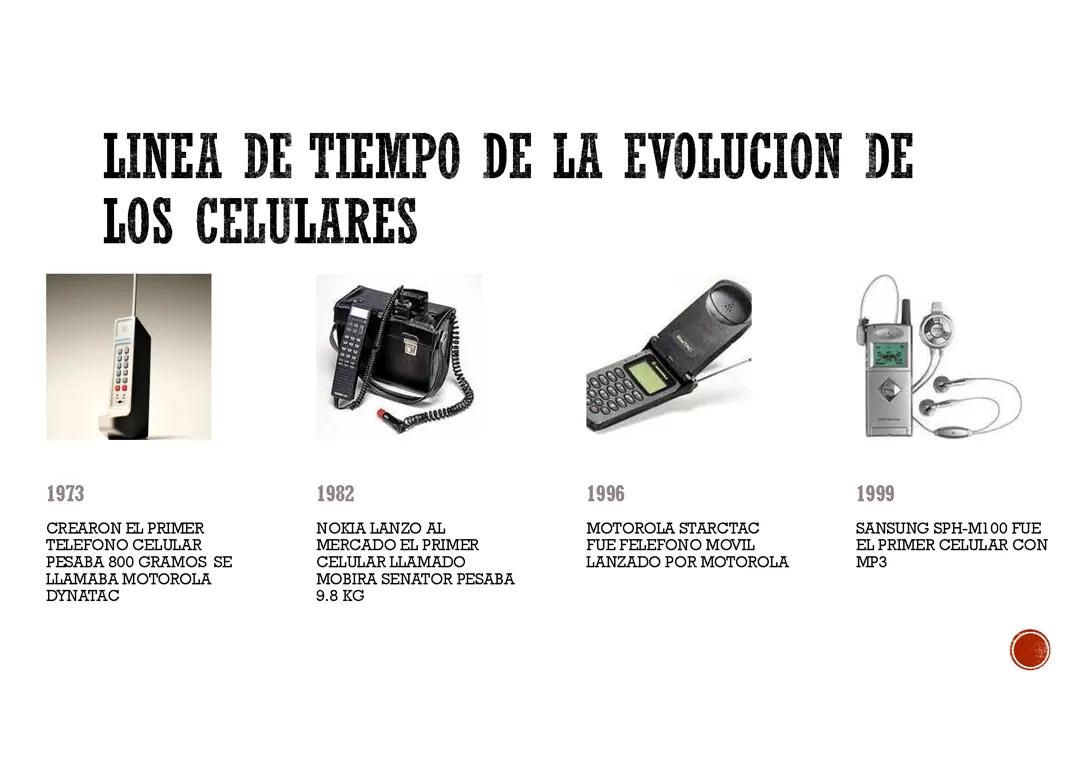 Evolución de los celulares 