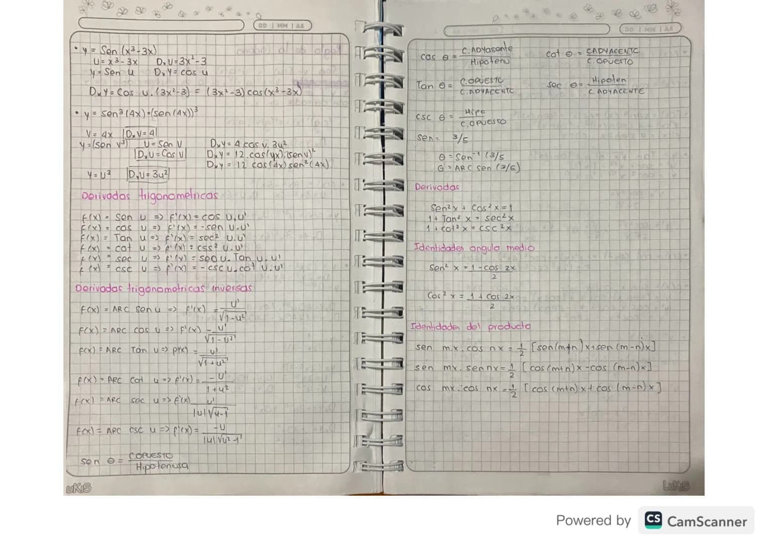 RAKA
9
&
DD | MM AA
Regla de la Cadena
Sea
y = f(u) y u= g(x) @ determinan una funcion
compuesto y = f((g(x)), sig es diferenciable Ex y
Xyf