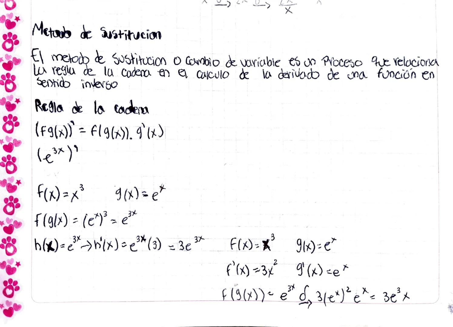 # Metodo de sustitucion

El metodo de sustitucion o cambio de variable es un proceso que relaciona
La regia de la cadena en el calculo de la