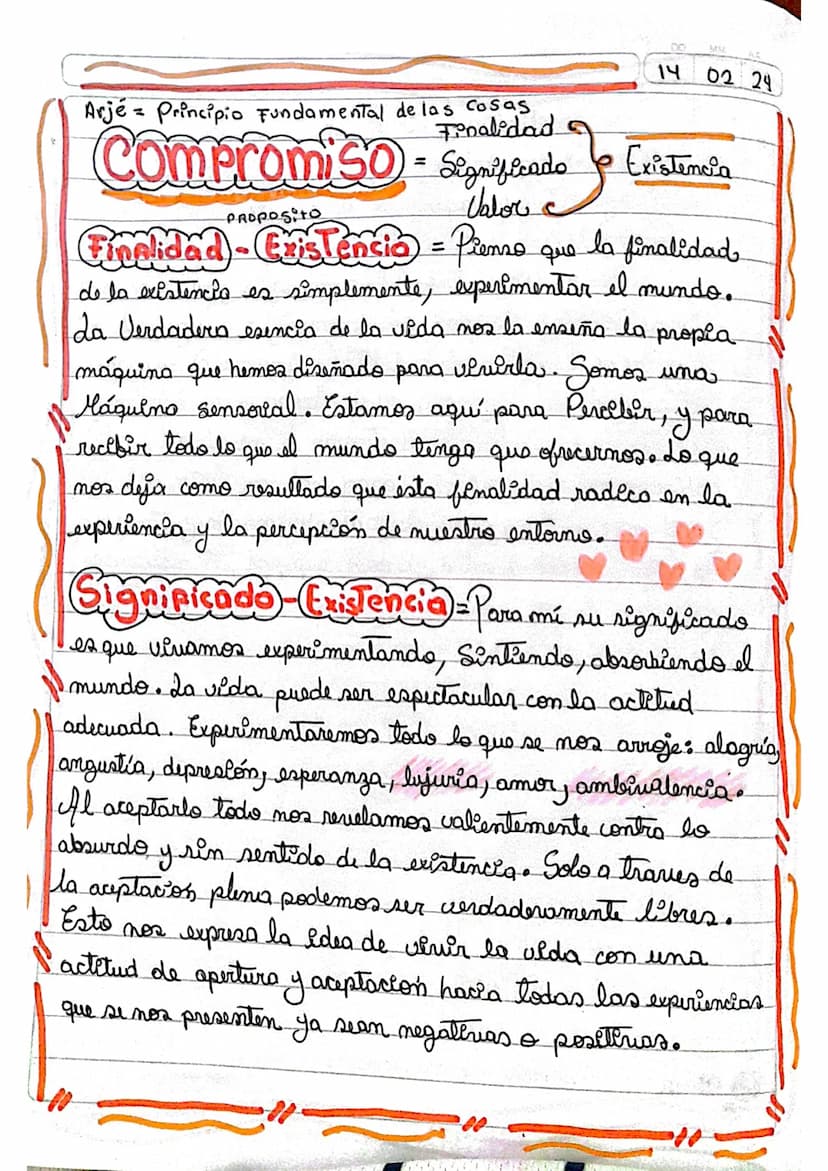 14
02 24
=
Arjé Principio Fundamental de las cosas
Finalidad
Compromiso - Significado
Proposito
=
Valor c
Finalidad-CrisTencio = Pienso
Exis