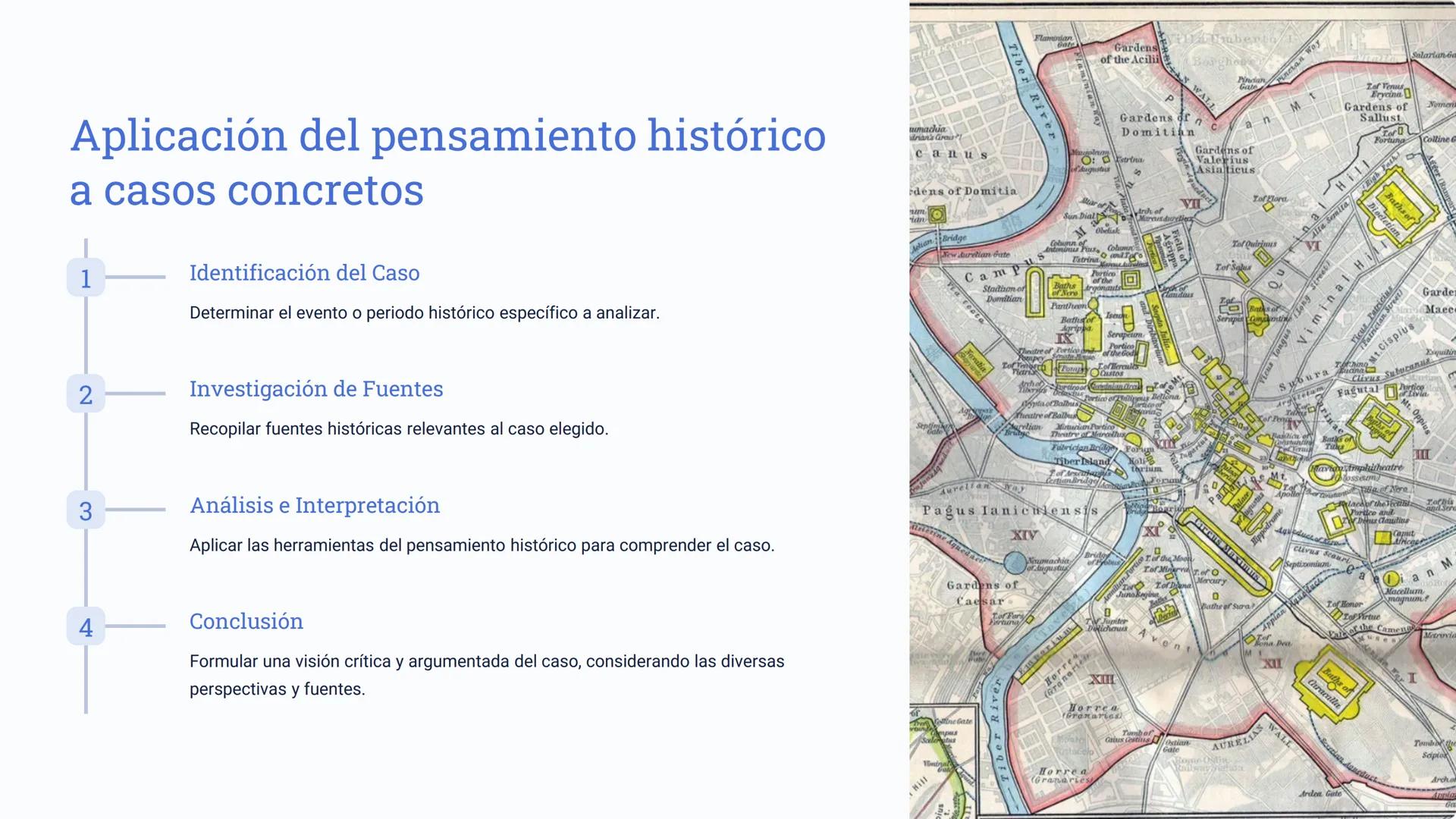 pensamiento
histórico
El pensamiento histórico nos permite comprender el pasado y
cómo éste impacta el presente. Esta herramienta nos ayuda 