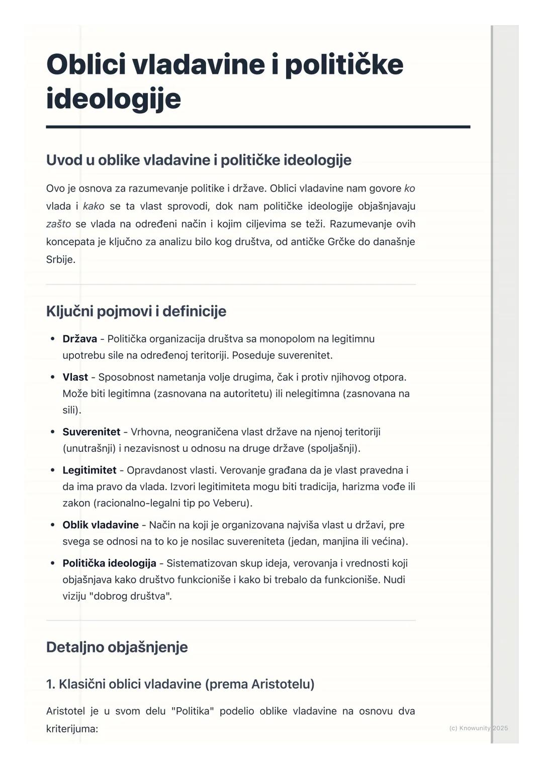 # Oblici vladavine i političke
ideologije

Uvod u oblike vladavine i političke ideologije

Ovo je osnova za razumevanje politike i države. O