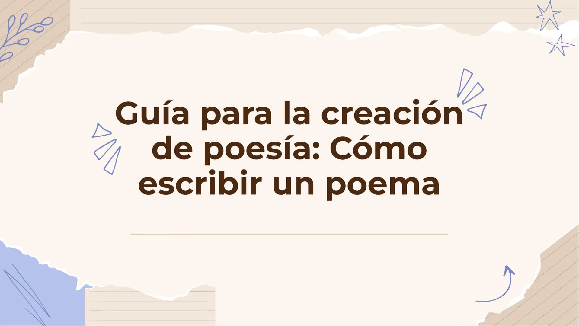 пос
Guía para la creación
de poesía: Cómo
escribir un poema *
Introducción
Bienvenidos a la guía para la creación de poesía. Aprenderás cómo