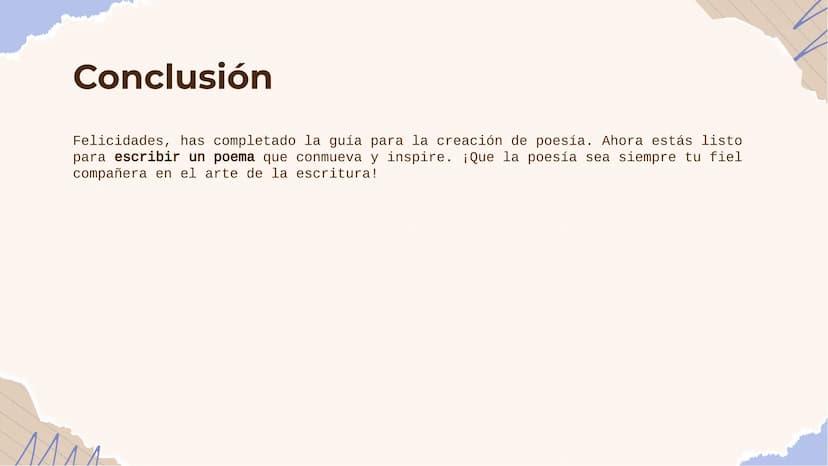 пос
Guía para la creación
de poesía: Cómo
escribir un poema *
Introducción
Bienvenidos a la guía para la creación de poesía. Aprenderás cómo