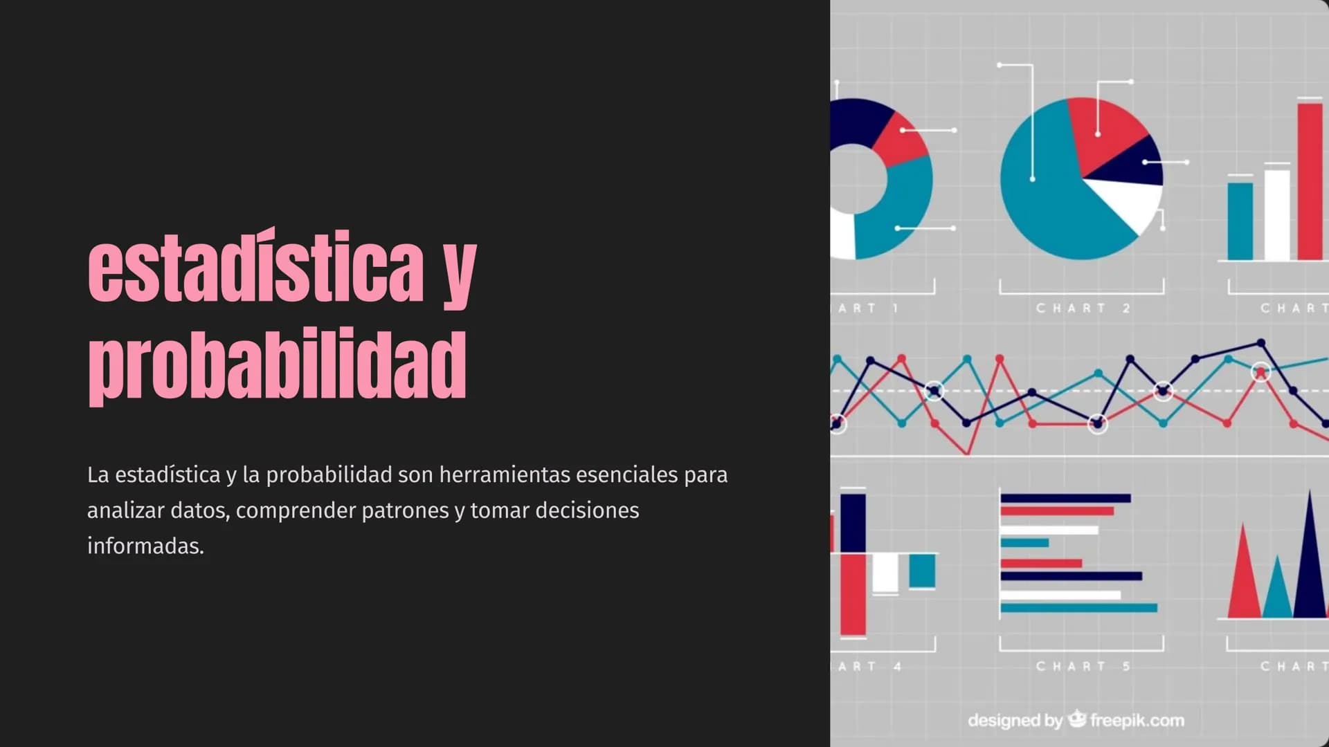 estadística y
probabilidad
La estadística y la probabilidad son herramientas esenciales para
analizar datos, comprender patrones y tomar dec