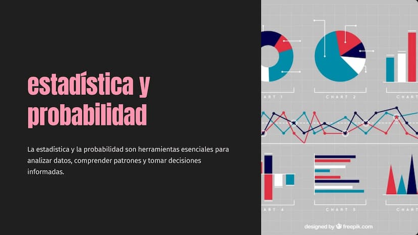 estadística y
probabilidad
La estadística y la probabilidad son herramientas esenciales para
analizar datos, comprender patrones y tomar dec
