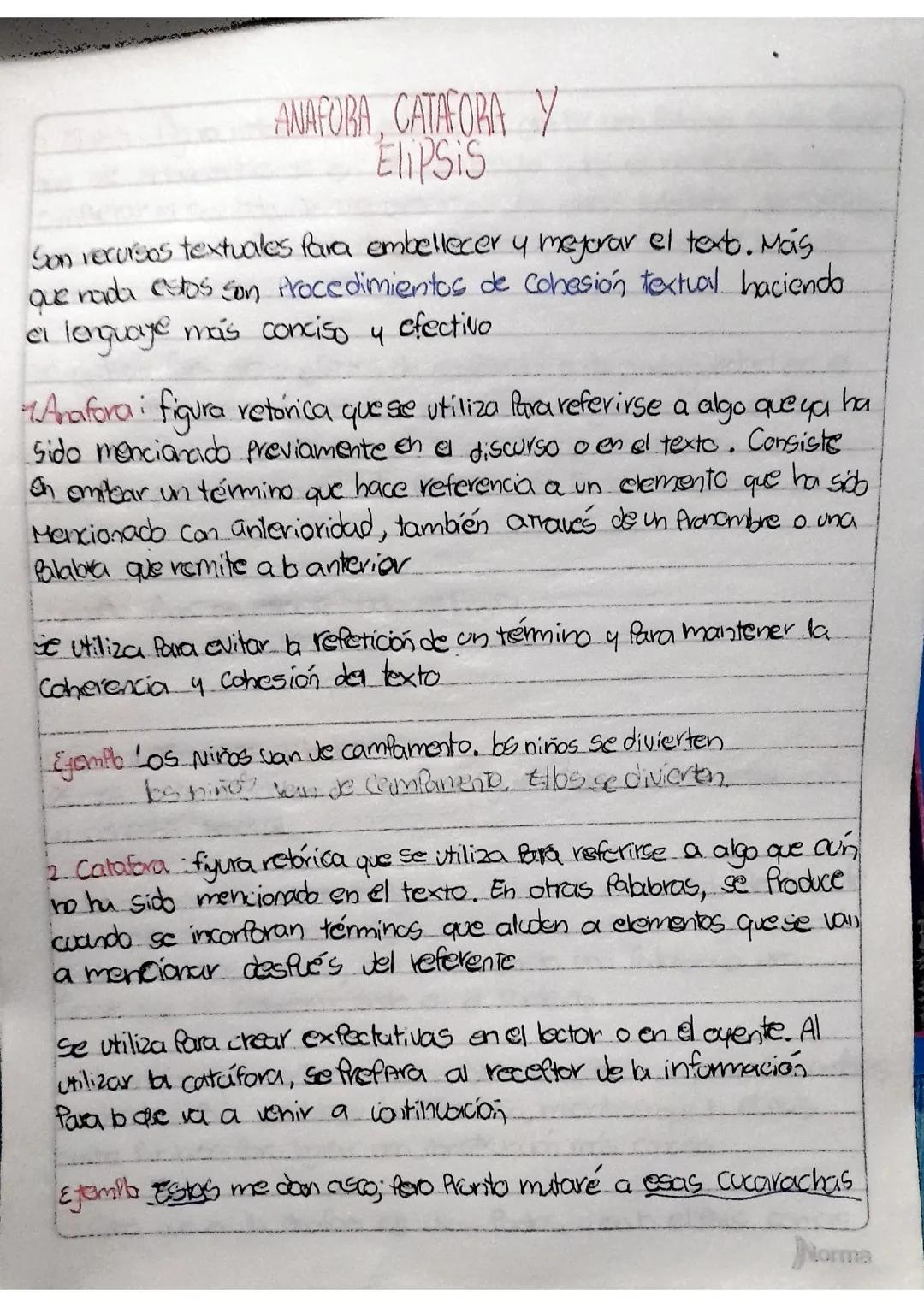 Anafora, Catafora y Elipsis: Conceptos y Ejemplos