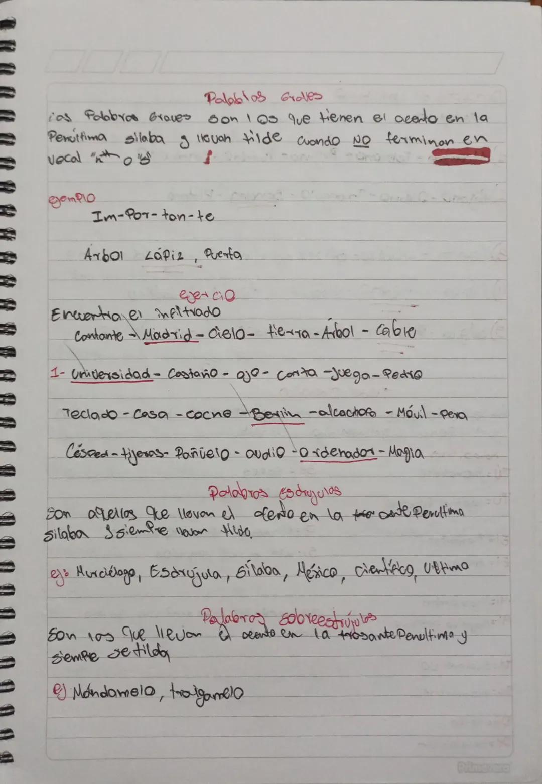 # Acentuacion

En esparidi las palabras, se acentúan dependiendo donde
se montiene la sílaba ténica.

Las Palabras se dividen en 4 tipos dep