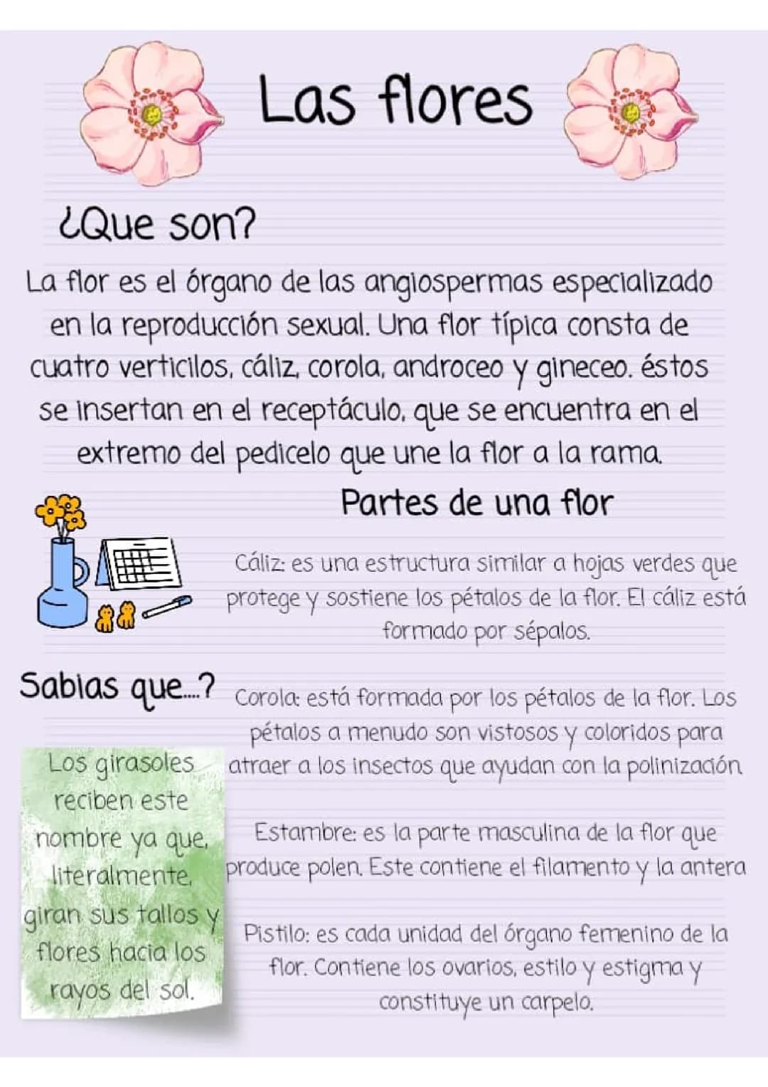 Las flores 