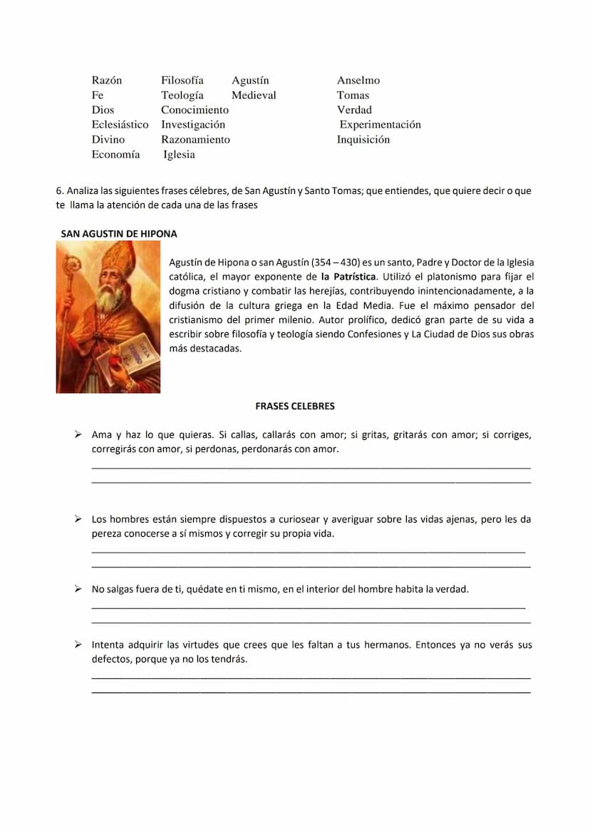 FORMACION INTEGRAL
SUPERACION
PERMANENTE
APRENDIZAJE: Identificar las principales características de la Edad Media y elaborar un mapa
concep