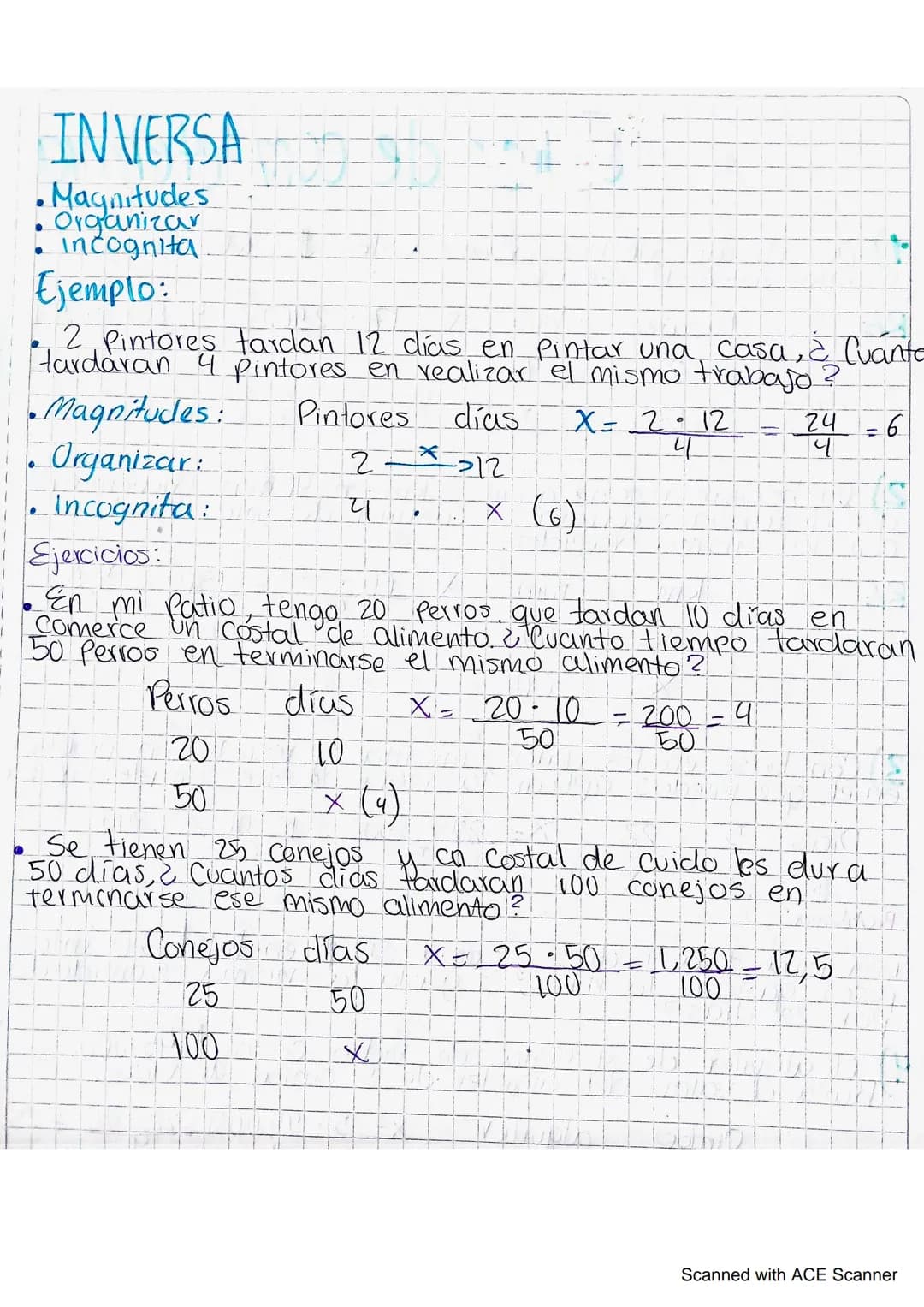 12
03 24
Scri
REGIA DE 3 SIMPLE
Existen 2 tipos
DIRECTA INVERSA
DIRECTA
Magnitudes
objetos
Organizar organiza los datos
Incognita
-> lo que 