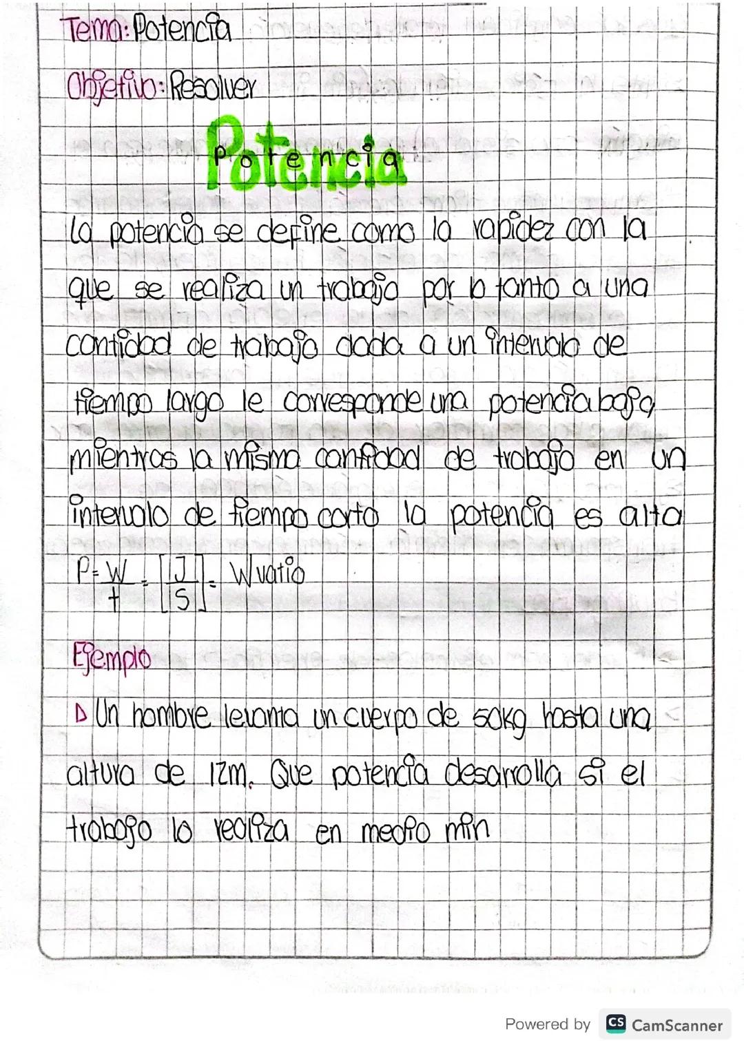 Potencia, Impulso, Cantidad de movimiento y Cantidad de movimiento deal sistema de particulas