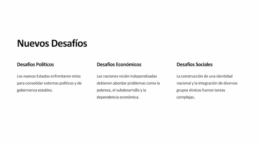 La Descolonización de África y
Asia
La descolonización de África y Asia marcó un hito histórico al dar lugar al
surgimiento de numerosos Est