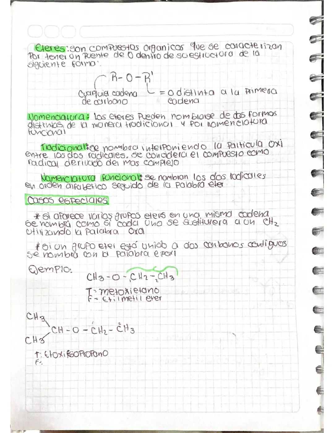 Éteres: Nomenclatura y Casos Especiales