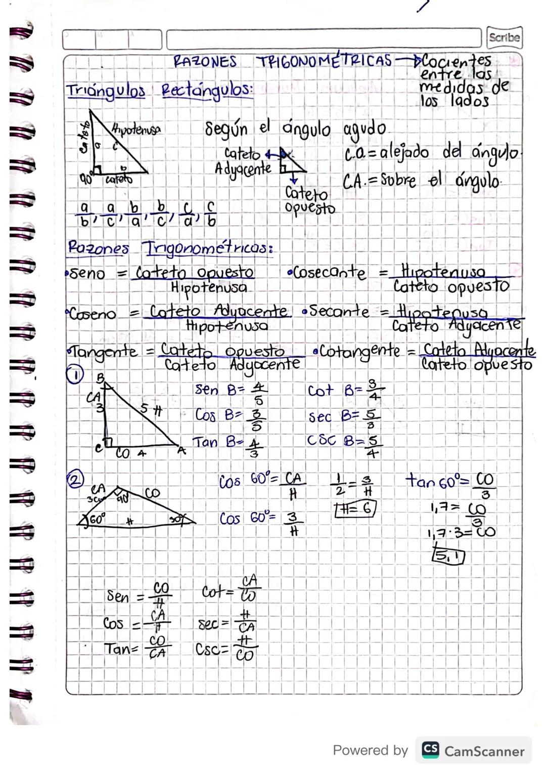 Razones trigonométricas 