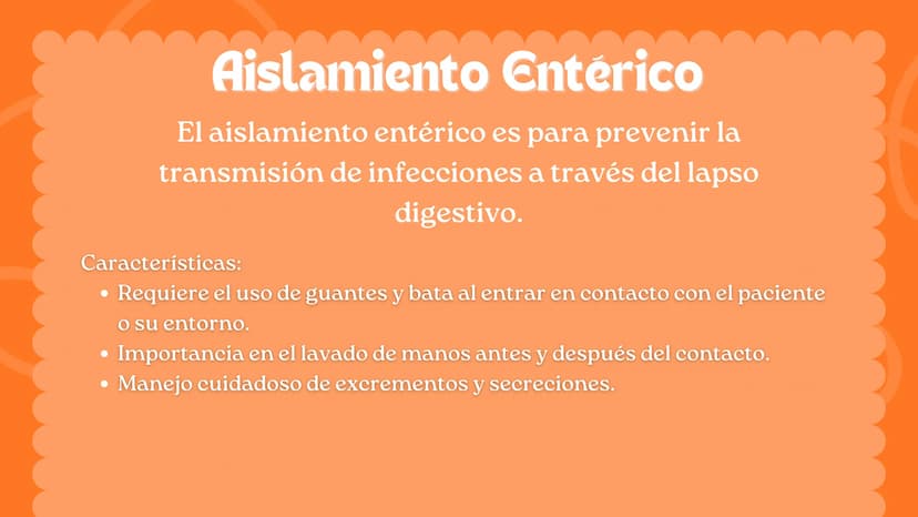 Aislamiento por Contacto
Es para prevenir la transmisión de infecciones
a través del contacto directo o indirecto con el
paciente o superfic