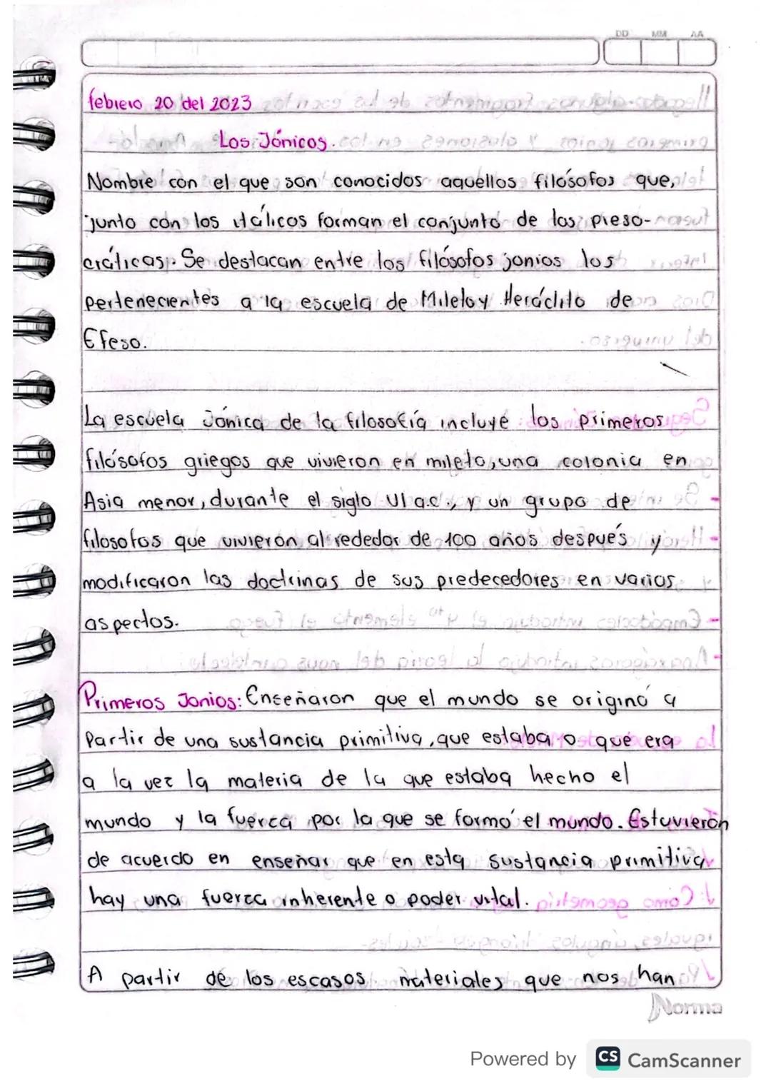 La Filosofía de los Jónicos