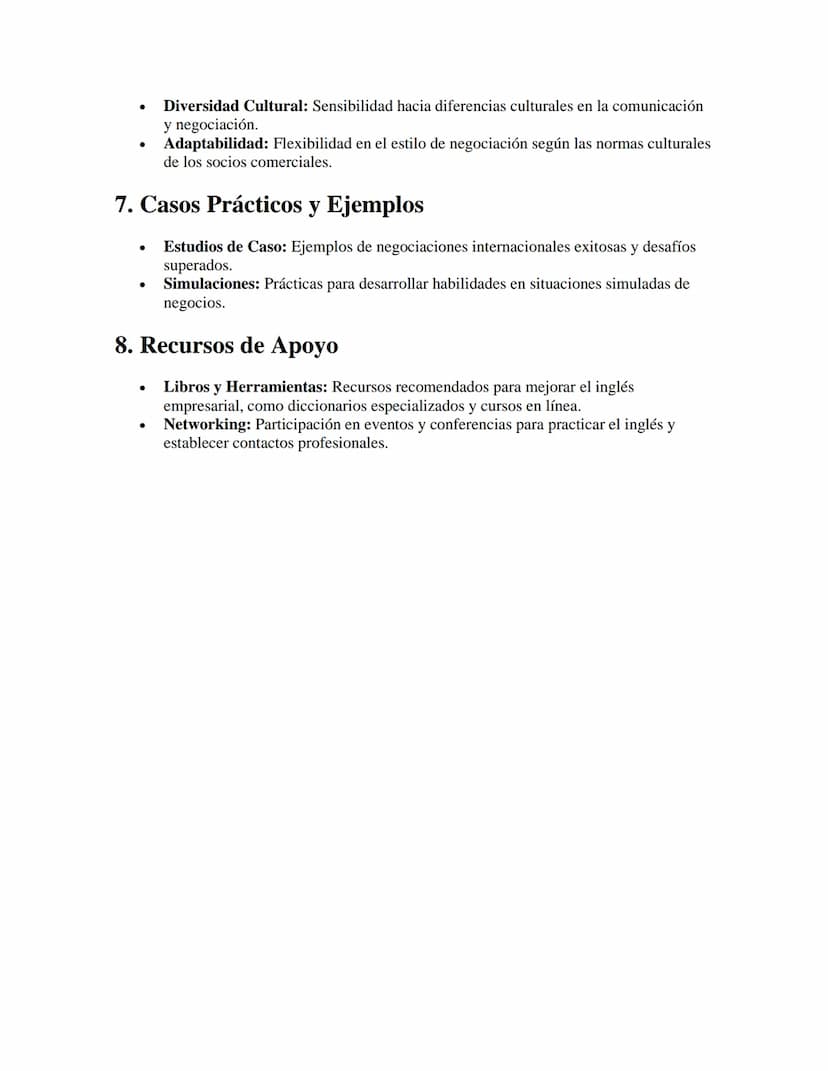 Inglés para Negocios
APUNTES//
1. Introducción al Inglés para Negocios
•
Importancia: El inglés es el idioma internacional de los negocios y