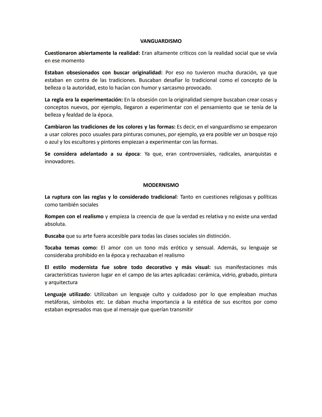 # VANGUARDISMO

Cuestionaron abiertamente la realidad: Eran altamente críticos con la realidad social que se vivía
en ese momento

Estaban o
