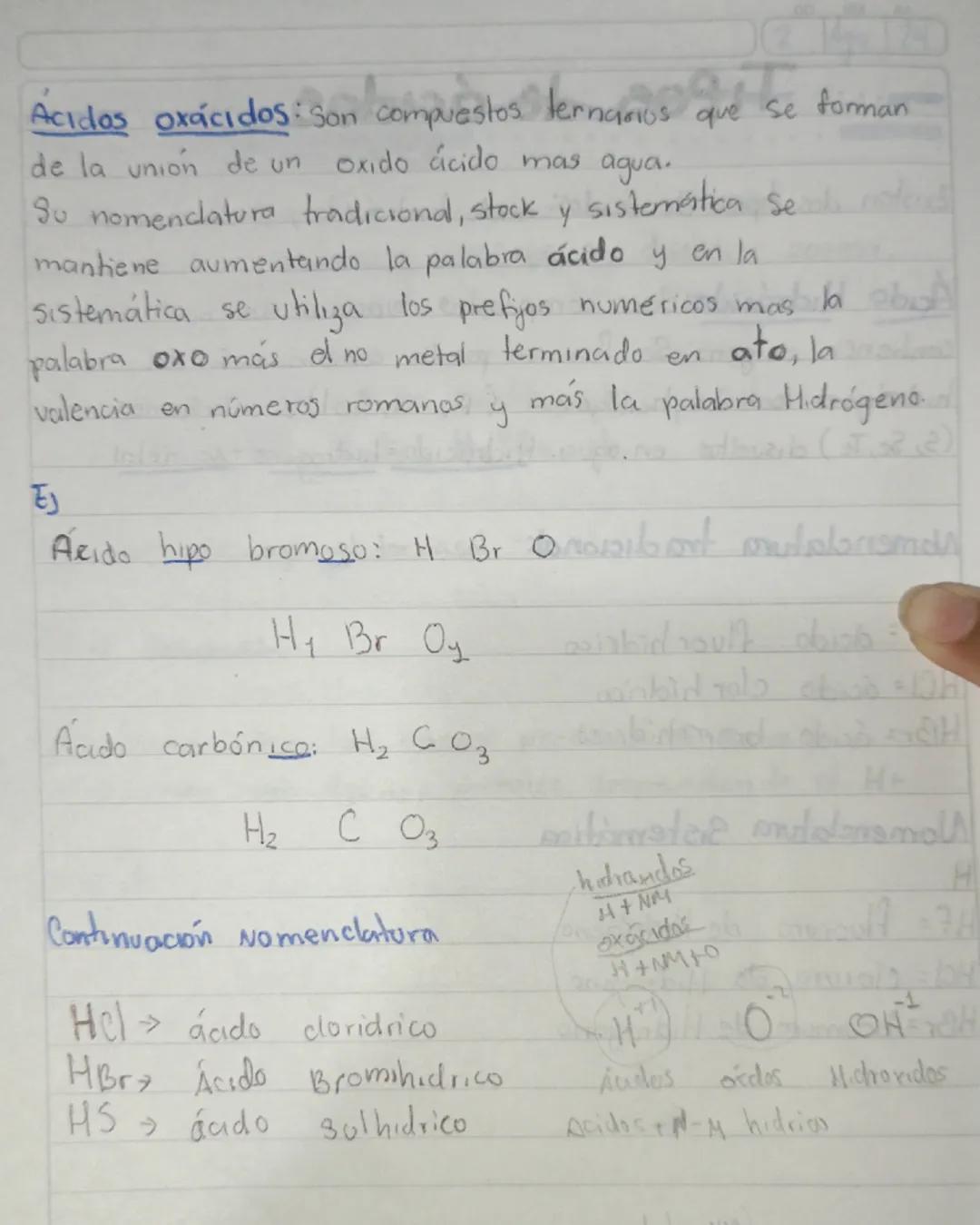 Acidos
●los ocidos son sustancias puras que, en disolucion acrosa,
Poseen un
Sabor
agrie
●Producen iones H+, que es constituyente espacial
t