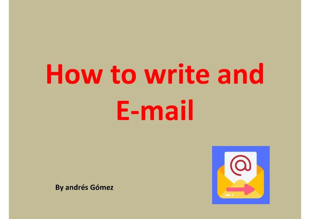 how write a email