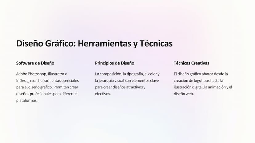 Arte y Medios Digitales
Digitales
Explora el mundo del arte digital, donde la creatividad se fusiona con la
tecnología para crear experienci