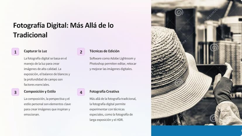 Arte y Medios Digitales
Digitales
Explora el mundo del arte digital, donde la creatividad se fusiona con la
tecnología para crear experienci