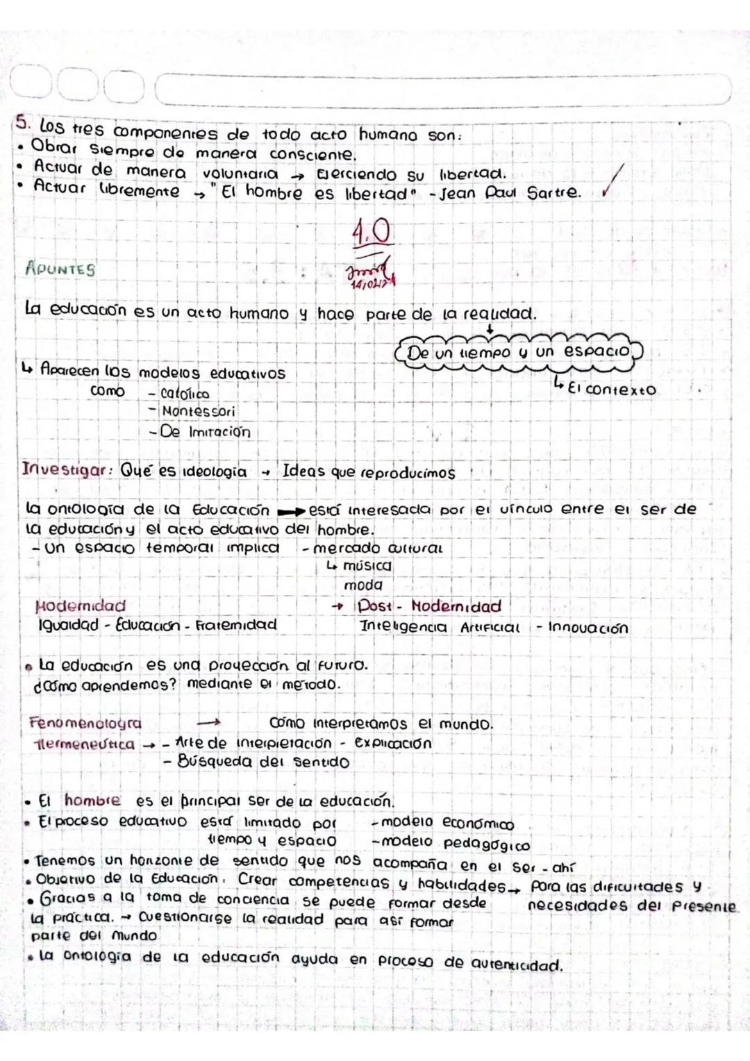 Cuestionario
¿Que es la Ontología?
¿Que es la ontología de la educación?
¿Que es el Dasein?
14 de Febrero de 2024
¿Cómo es posible que el se