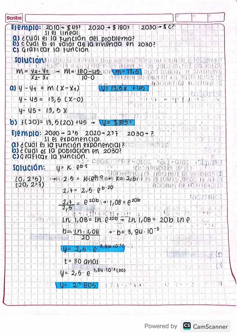 funciones exponenciales
una función de la Forma y = c. at con c>0,y >1, tes una
variable y se le llama Función exponencial creciente. La
grá