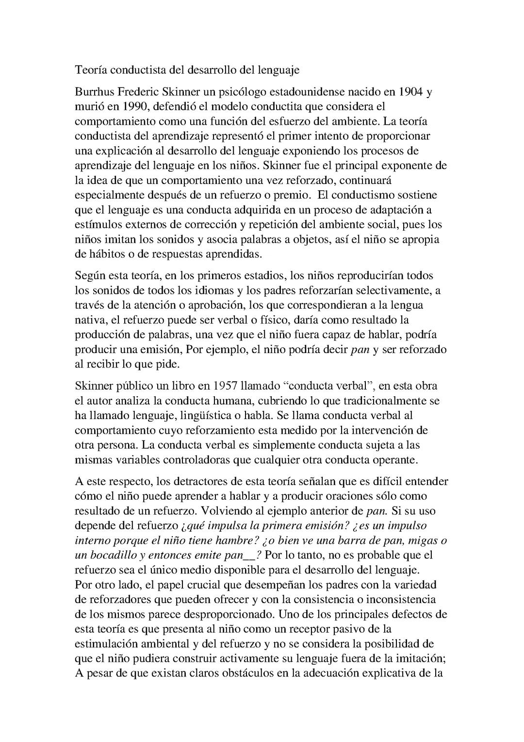 La Teoría Conductista de Skinner Explicada Simplemente