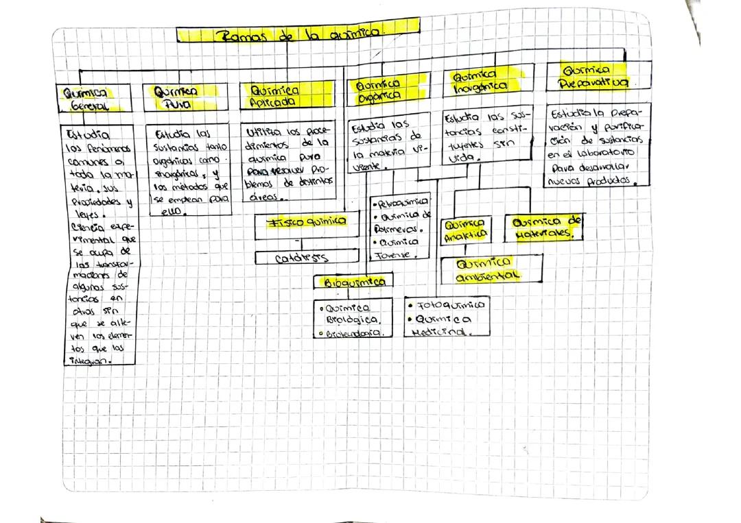 Principales Áreas y Categorías de la Química