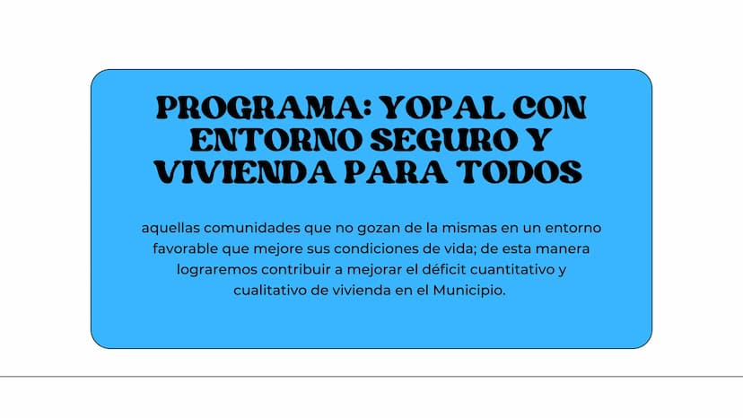 ALEJANDRA SIERRA
PLAN DE DESAROLLO
H H
)(
MUNICIPAL DE
YOPAL YOPAL
Yopal, municipio capital del departamento de Casanare, goza de
una posici