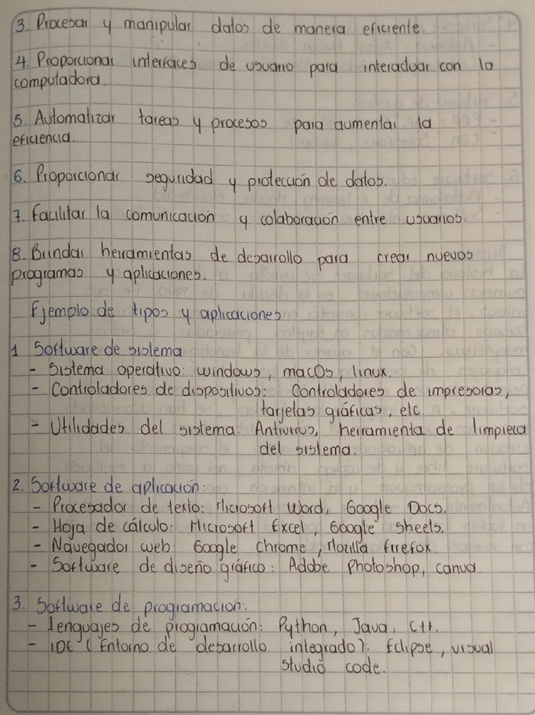 # Software

Concepto:
Es un conjunto de programas, datos y documentación que
se utiliza para controlar y coordinar las funciones de hardware