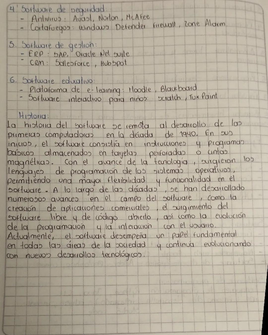# Software

Concepto:
Es un conjunto de programas, datos y documentación que
se utiliza para controlar y coordinar las funciones de hardware