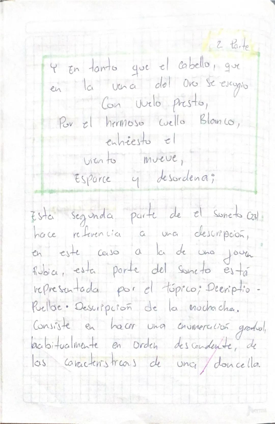 Desarrollo

Tópico Coge muchacha las rosas
Collige vingo Rosa

Soneto xx111

1. Parte

En tanto que de rosa y azucena
Se muestra el Color de