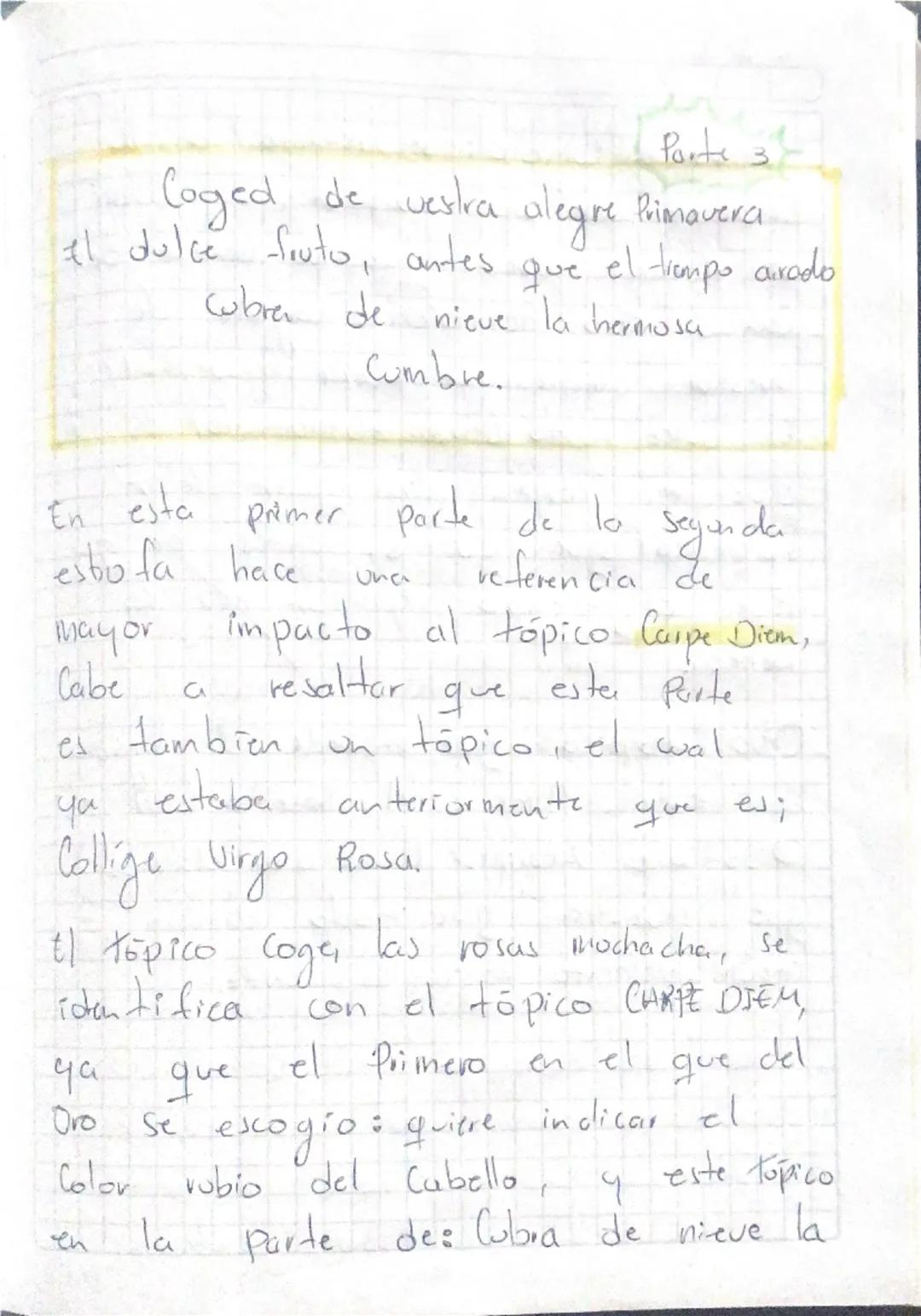 Desarrollo

Tópico Coge muchacha las rosas
Collige vingo Rosa

Soneto xx111

1. Parte

En tanto que de rosa y azucena
Se muestra el Color de