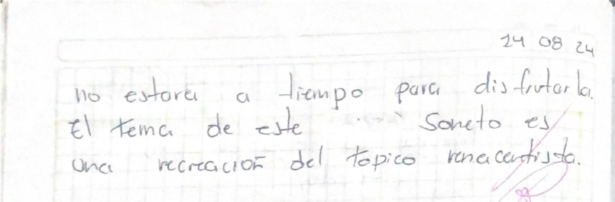 Desarrollo

Tópico Coge muchacha las rosas
Collige vingo Rosa

Soneto xx111

1. Parte

En tanto que de rosa y azucena
Se muestra el Color de