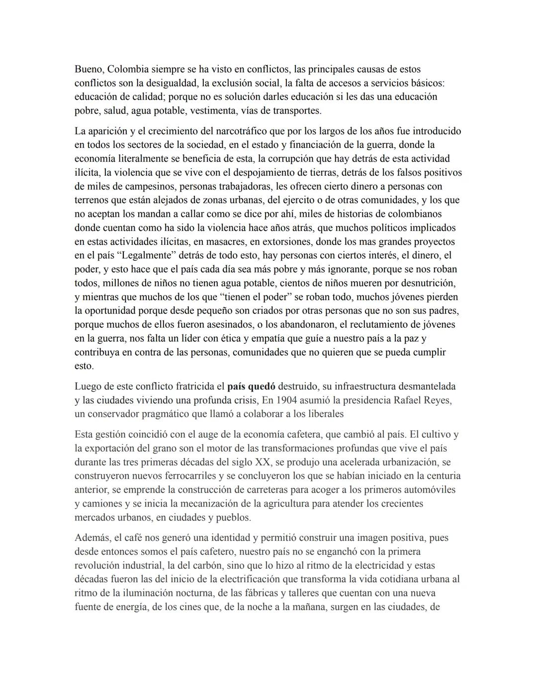 Sociales
La Guerra de los Mil Días fue una guerra civil que tuvo lugar en Colombia entre octubre de
1899 y noviembre de 1902. Este conflicto