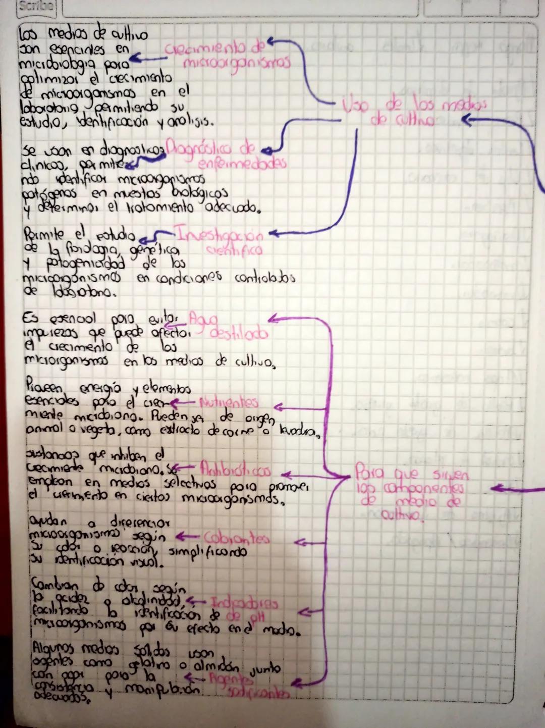 Scribe
Los medios de cultivo
Jon esenciales en
micidiobgia poro
creamiento de
microrganismos
optimizar el crecimiento
de microorgansmas en e
