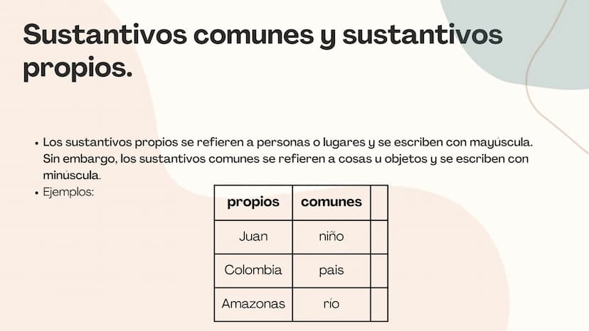Los
sustantivos Indice
1
¿Qué es un sustantivo?
¿Cuáles son los tipos de
2
sustantivos?
3
Ejemplos ¿Qué es un
sustantivo?
•
Un sustantivo es