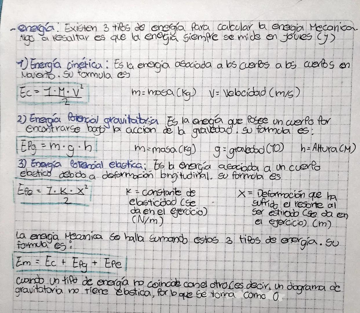 # TRABAJO, POTENCIA Y
ENERGIA

-Trabajo: Es la fuerza que se ejerce en dirección del Movimientos

$T=f \cdot \overrightarrow{\Delta X}$

Te 