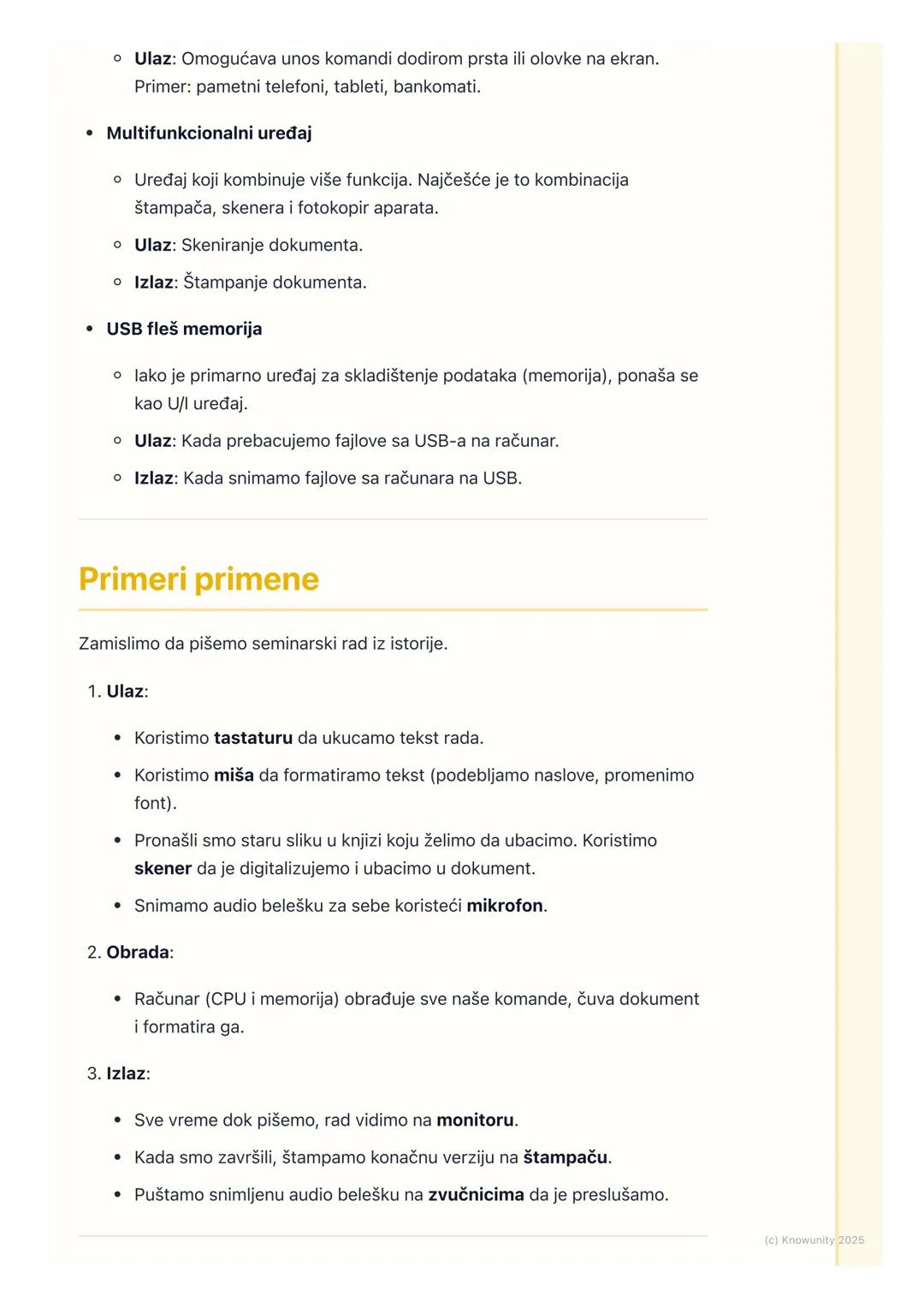 # Ulazno-izlazni uređaji

Uvod u ulazno-izlazne uređaje

Računar ne bi bio koristan bez načina da mi komuniciramo sa njim. Ulazno-
izlazni (