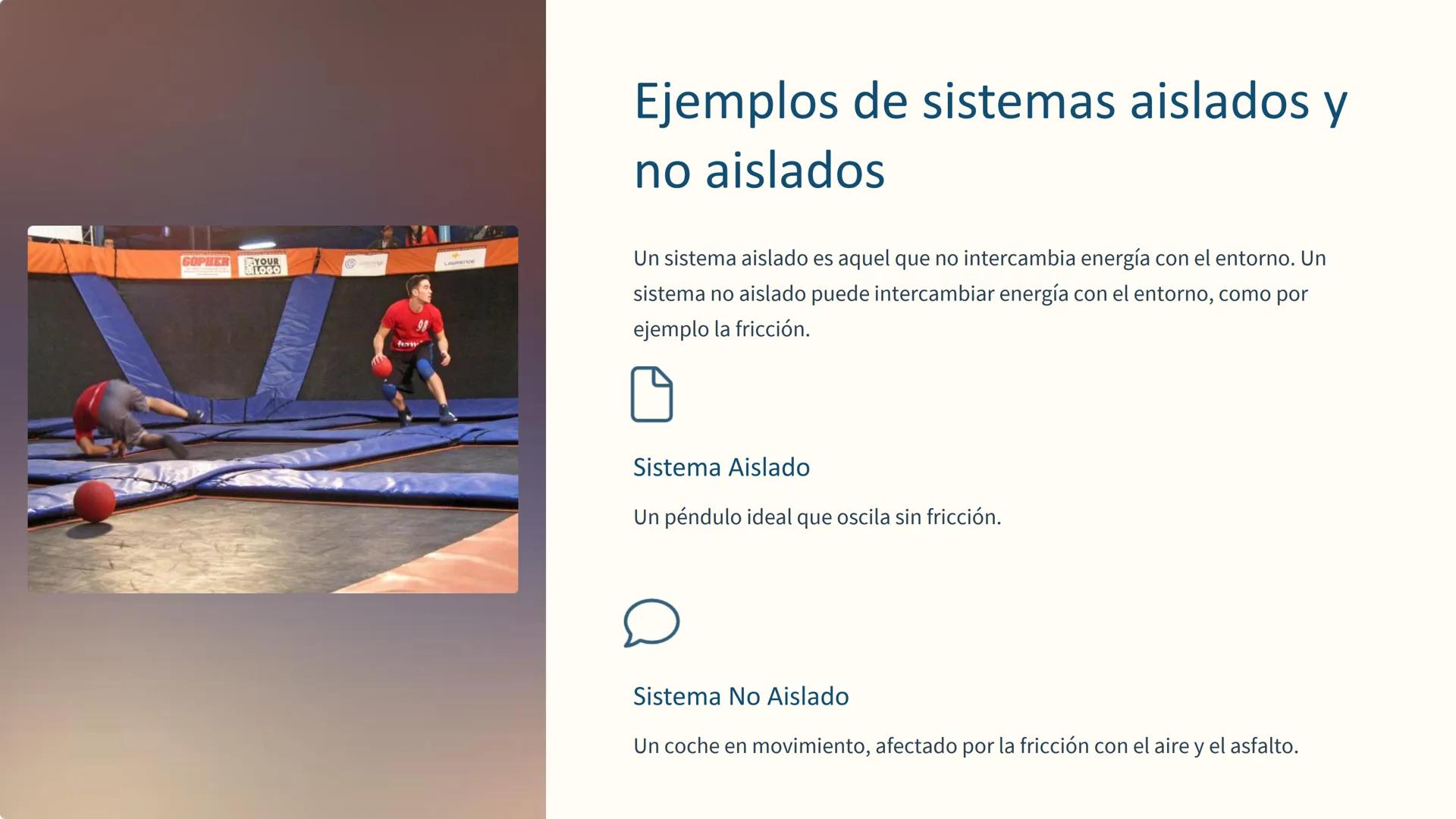 # la energía mecánica

mecánica

La energía mecánica es la capacidad de un objeto para realizar
trabajo. Se clasifica en energía cinética, r