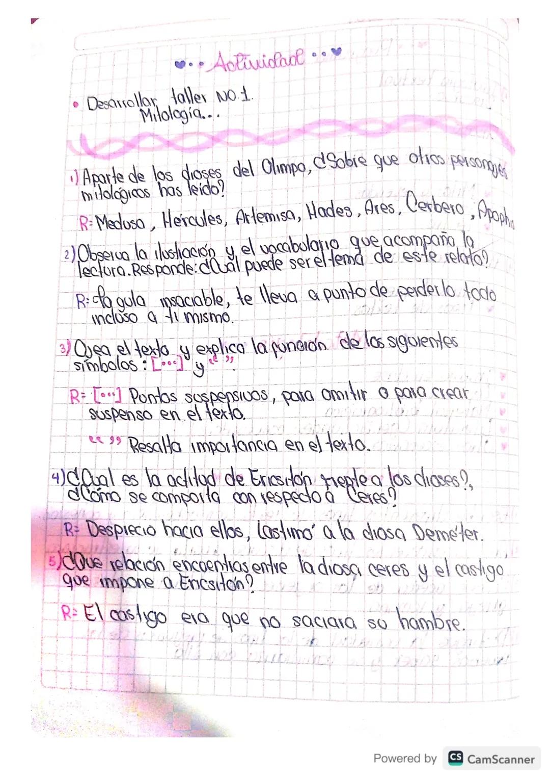 ❤.. Actividad..

• Desarrollar, taller NO.1.
Milología...

1) Aparte de los dioses del Olimpo, dSobie que ofros personajes
mitológicos has l