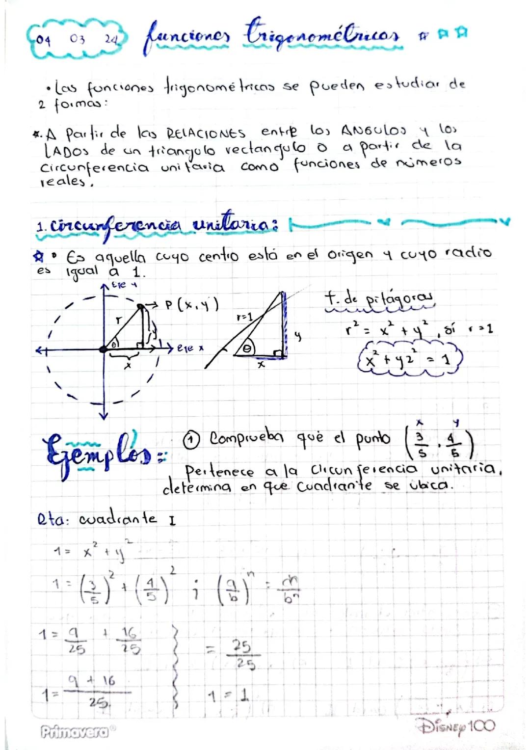 Circunferencia unitaria 