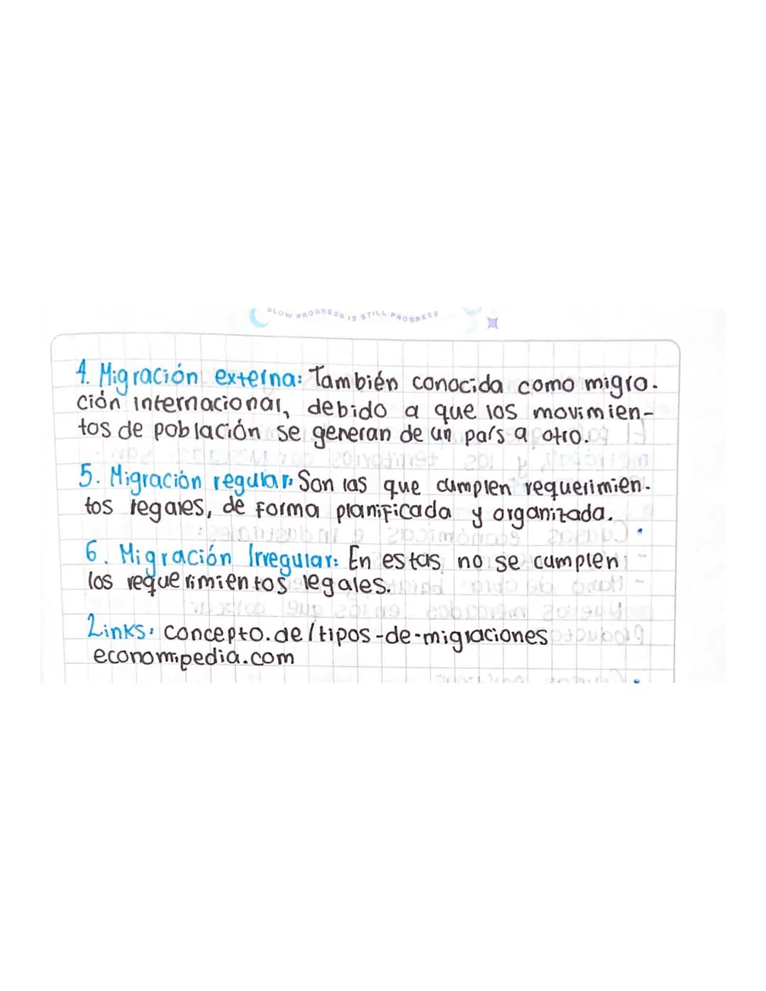 C
SLOW PROGRESS IS STILL PROGRESS
Las migraciones
¿Qué es la migración?
Es el desplazamiento de una persona o un
grupo de personas, desde el