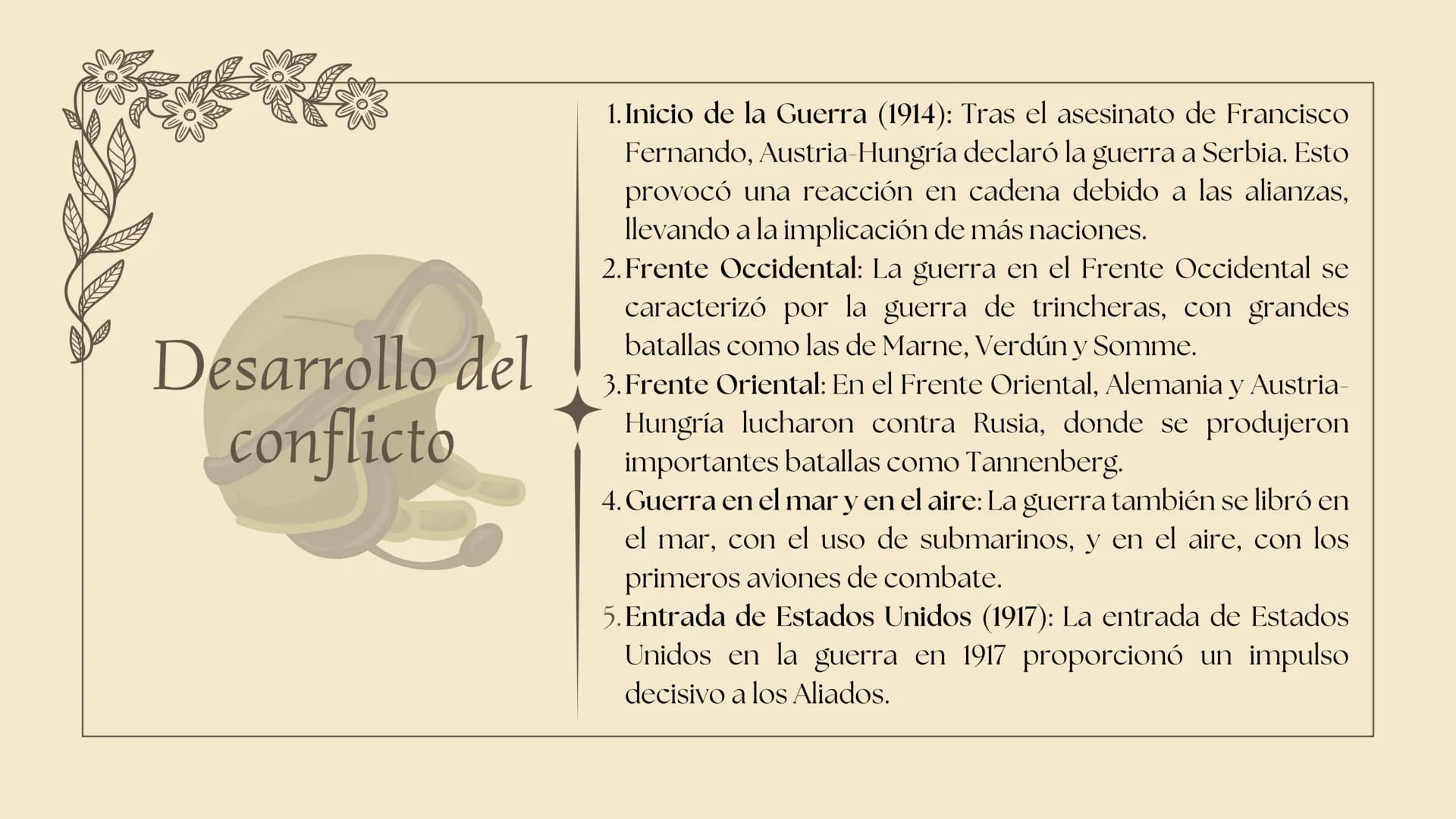 PRIMERA
GUERRA
MUNDIAL
1914-1918
Ciencias Sociales
Secundaria
Historia ÍNDICE
1. Introducción
2. Desarrollo del Conflicto
3. Consecuencias d