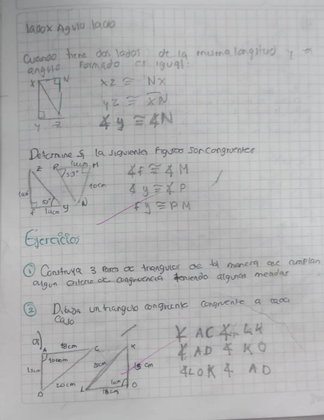 # Igualdad de trangulor

Se vede de determinar que los frangulos Son
Igualer se Cumple los siguientes ontcrios:

Vladox lado x lado

Si Sus 