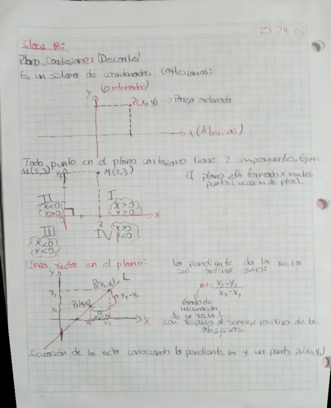 Close 18:
Plano Cartesiano: (Decorteol
Es un sistema de coordenadas cartesianas:
(Ordenadas)
↑-----?(x, y) -> Poneja ordenada
Todo
14(2,3)
p